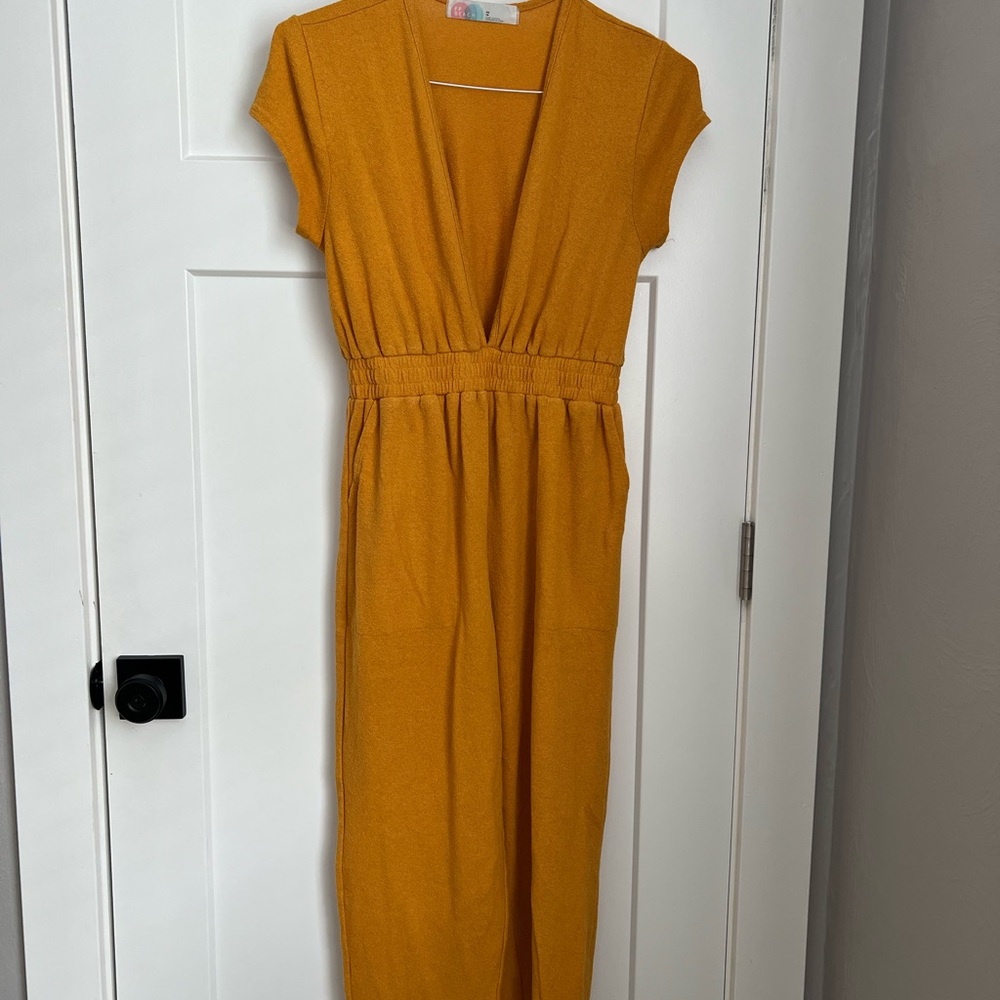 Free People Beach Rita One Piece (Mustard | XS)